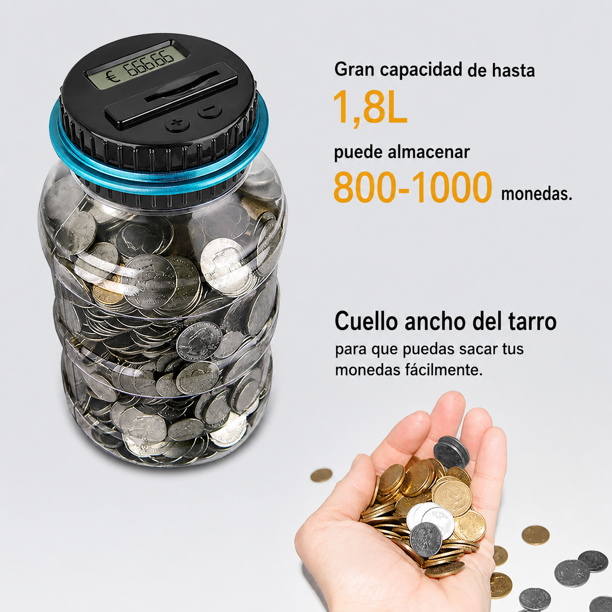 Hucha Inteligente con Contador Digital